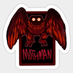 Mothman Flutters Towards the Nearest Lamp! Sticker